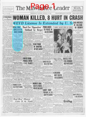 Page thumbnail for The Milwaukee Leader