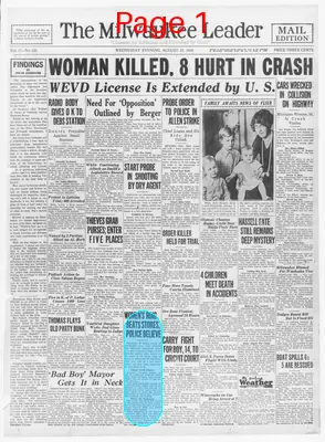 Page thumbnail for The Milwaukee Leader