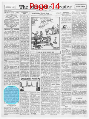 Page thumbnail for The Milwaukee Leader