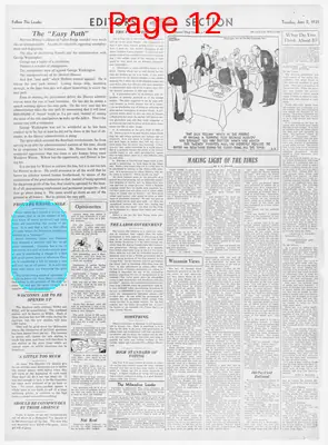 Page thumbnail for The Milwaukee Leader