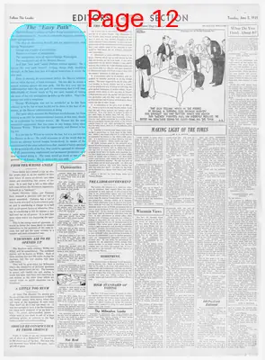 Page thumbnail for The Milwaukee Leader
