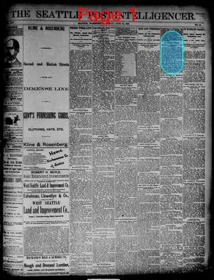 Page thumbnail for The Seattle Post Intelligencer