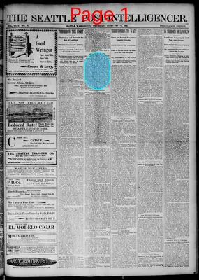 Page thumbnail for The Seattle Post Intelligencer