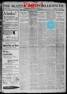 Page thumbnail for The Seattle Post Intelligencer