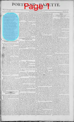 Page thumbnail for Portland Gazette