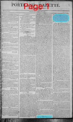 Page thumbnail for Portland Gazette