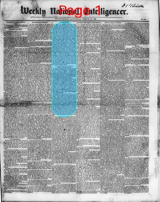 Page thumbnail for Weekly National Intelligencer