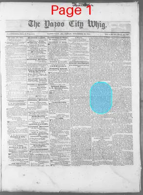 Page thumbnail for The Yazoo City Whig