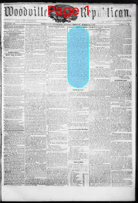Page thumbnail for The Woodville Republican