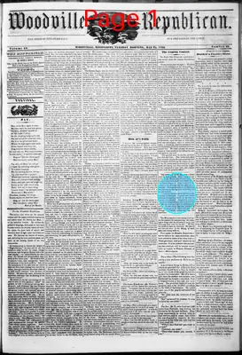 Page thumbnail for The Woodville Republican