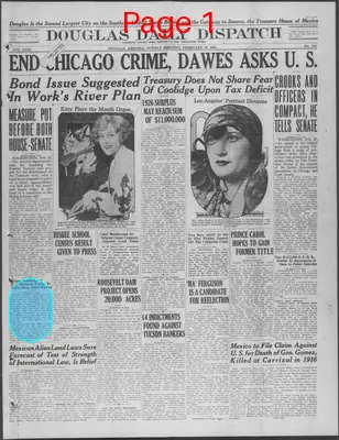 Page thumbnail for Douglas Daily Dispatch