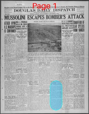 Page thumbnail for Douglas Daily Dispatch