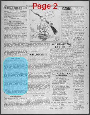 Page thumbnail for Douglas Daily Dispatch