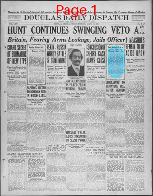 Page thumbnail for Douglas Daily Dispatch