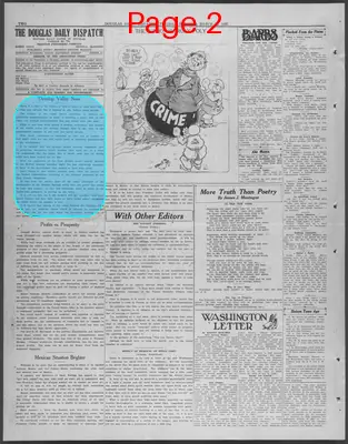 Page thumbnail for Douglas Daily Dispatch