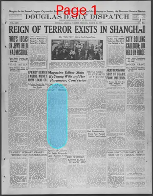Page thumbnail for Douglas Daily Dispatch