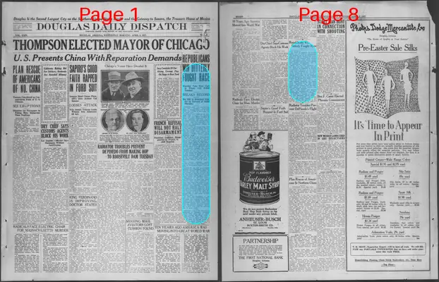 Page thumbnail for Douglas Daily Dispatch
