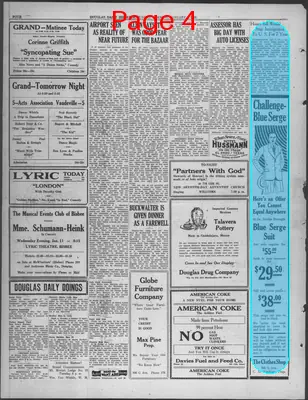Page thumbnail for Douglas Daily Dispatch