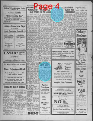 Page thumbnail for Douglas Daily Dispatch