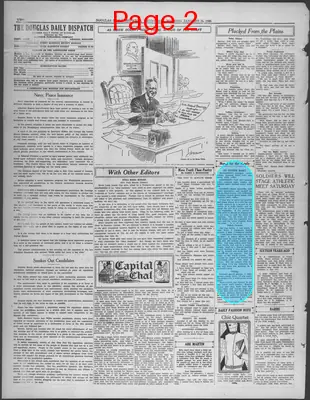 Page thumbnail for Douglas Daily Dispatch