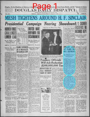 Page thumbnail for Douglas Daily Dispatch