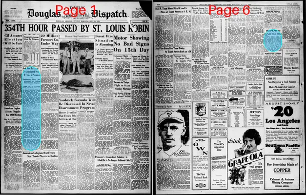 Page thumbnail for Douglas Daily Dispatch
