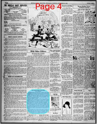 Page thumbnail for Douglas Daily Dispatch