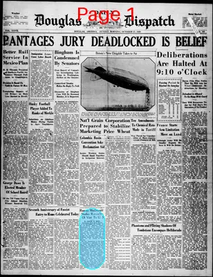 Page thumbnail for Douglas Daily Dispatch