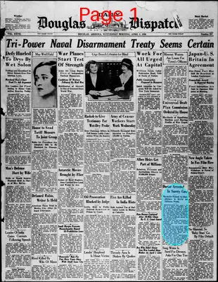 Page thumbnail for Douglas Daily Dispatch