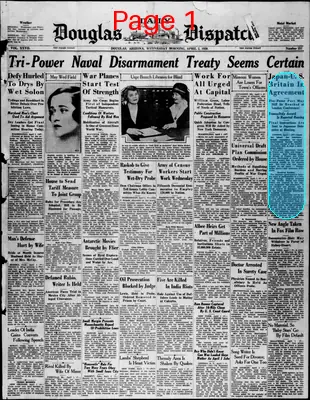 Page thumbnail for Douglas Daily Dispatch