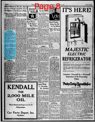 Page thumbnail for Douglas Daily Dispatch
