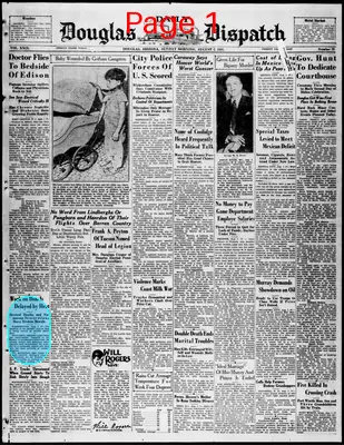 Page thumbnail for Douglas Daily Dispatch
