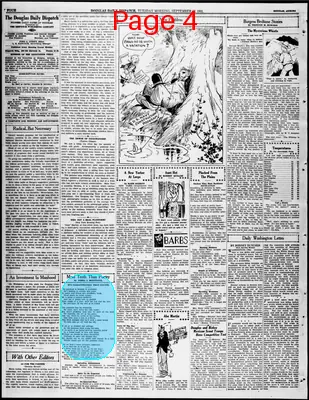 Page thumbnail for Douglas Daily Dispatch
