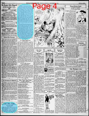 Page thumbnail for Douglas Daily Dispatch