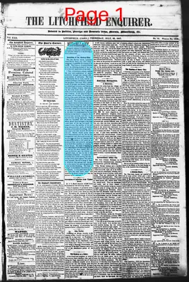 Page thumbnail for Litchfield Enquirer