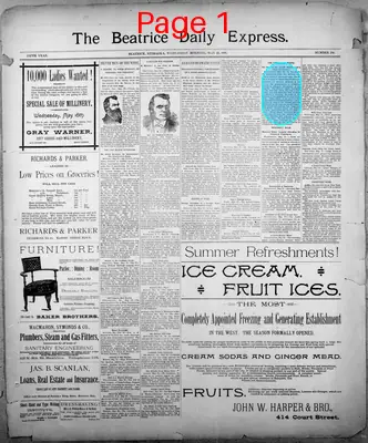 Page thumbnail for The Beatrice Daily Express