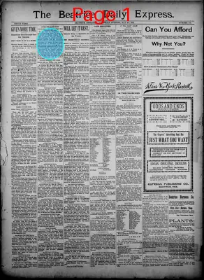 Page thumbnail for The Beatrice Daily Express