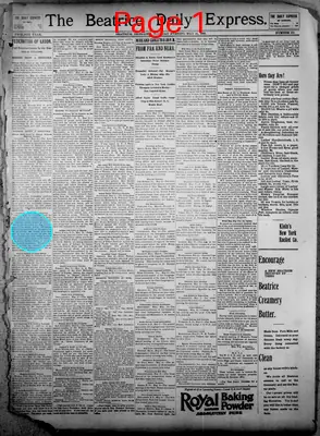 Page thumbnail for The Beatrice Daily Express