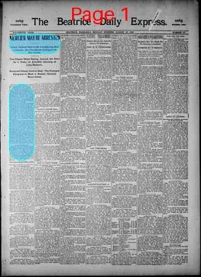 Page thumbnail for The Beatrice Daily Express