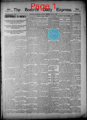 Page thumbnail for The Beatrice Daily Express