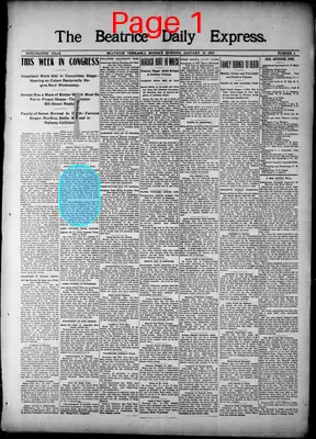 Page thumbnail for The Beatrice Daily Express