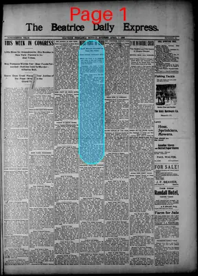 Page thumbnail for The Beatrice Daily Express
