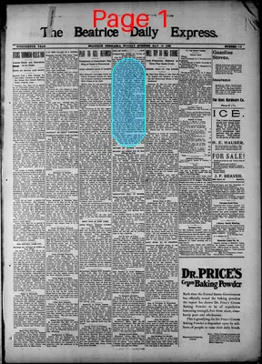 Page thumbnail for The Beatrice Daily Express