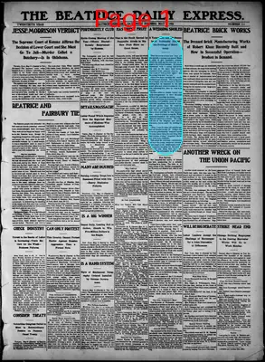 Page thumbnail for The Beatrice Daily Express