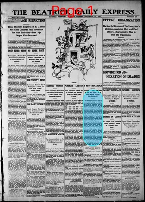 Page thumbnail for The Beatrice Daily Express