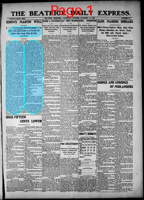 Page thumbnail for The Beatrice Daily Express