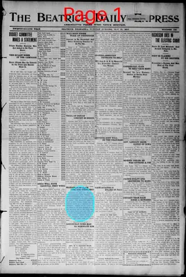 Page thumbnail for The Beatrice Daily Express
