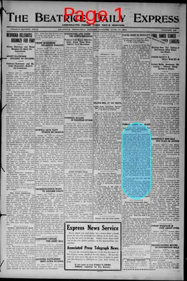 Page thumbnail for The Beatrice Daily Express