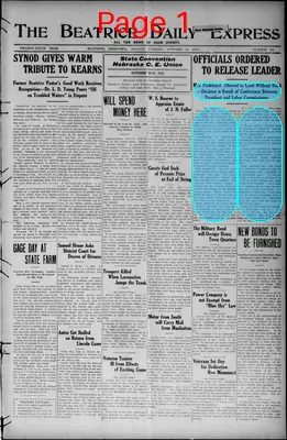Page thumbnail for The Beatrice Daily Express