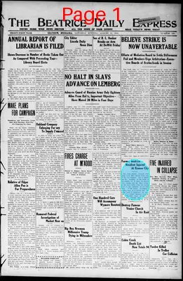 Page thumbnail for The Beatrice Daily Express